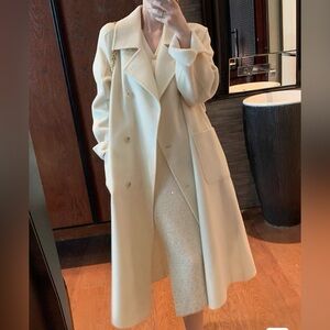 Elegant Cream Pea Coat